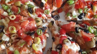 Anne Usulü Pratik Tavada Bayat Ekmek Pizzası#basittarifler#hızlıtarifler#kolaytarifler#harika#lezzet