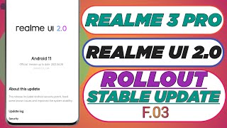 realme 3 pro rollout realme ui 2.0 stable rom android 11 stable update realme ui 2.0 #short #shorts