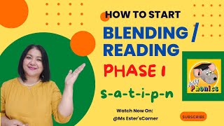 How to start Blending and Reading || Jolly Phonics Phase 1 Sounds || s a t i  p n  #jollyphonics