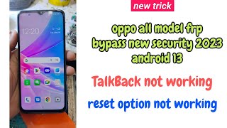 oppo A78 5g frp bypass new security android 13 without pc 2023 ||