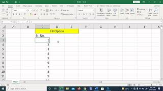 ##shorts Magic Tricks and Tip Excel Fill Series Option Column and Row Generate Sr. Number.