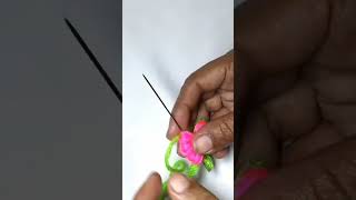 It's so Cute !!  Superb Woolen Flower  Making Trick  Using Fork - Hand Embroidery Amazing  Flower