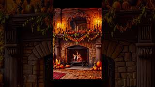 The Magic of Fall Decorations by the Fireplace 🍂✨ Warmth and Coziness in Your Home!  #fireplace