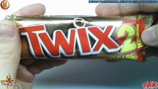 Распаковка и Обзор Еды Печенье Песочное "TWIX" с Карамелью [2 ПРАВЫЕ ПАЛОЧКИ], 55 г. (2 x 27.5 г.)