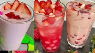 How to make three kinds of strawberries drink 🍹