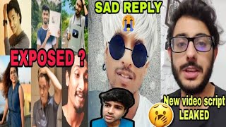 Bostir Chele pocha & Cinebap React On Leaked Call recording | CarryMinati New Video Script LEAKED !😱