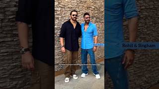 Ajay Devgan with Rohit Shetty spotted Promoting Singham Again #ajaydevgan #singhamagain #shorts