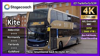 [Stagecoach South] Kite ~ Aldershot Bus Station ➝ Guildford Friary Bus Station【4K UW】