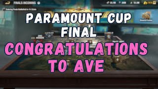 Warpath 8.3 -  Paramount Cup FINAL Congratulations to AVE