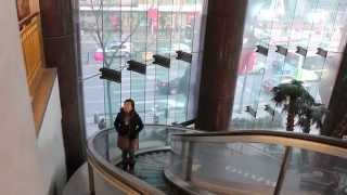 Curved Escalator, China, Shanghai.