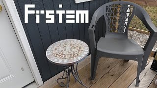 Beautiful Seashell Design Mosaic Side Table  FRSTEM