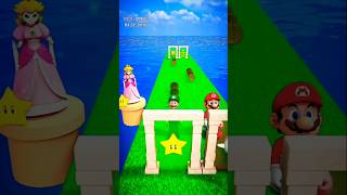 Money Run Challenge! Who Will Princess Peach Choose - Help Mario Get Her Attention vs Luigi #shorts