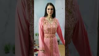 Designer Wear Gown Custom Hand Embroidery Kaftan Handcrafted Moroccan Takchita by Maxim Creation