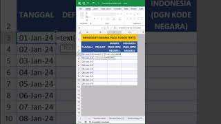 CARA MENGGANTI BAHASA PADA FUNGSI TEXT DI EXCEL #shorts #excel #exceltips