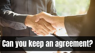 Can you keep an agreement? (1 Corinthians 7:20, 24)