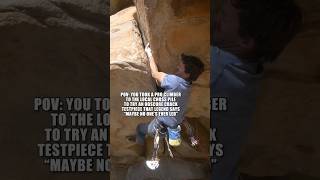 Pro Climber VS Local's Testpiece #shorts #climbing #rockclimbing #tradclimbing