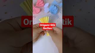 Cara Membuat Origami Stik Berlian