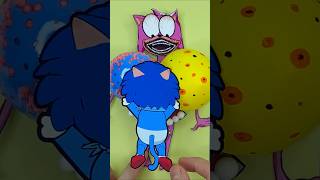 AMY SONIC TAPES Big BALLOON with  SONIC stuck - Making DIY 소닉 테이프 #sonic #amyrose