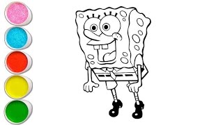 How to draw SpongeBob SquarePants art tutorial for beginners