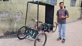 How to make Tri cycle 24v 3wheel  Electric cycle [24V Electric cycle motor kit] in Bangladesh 🇧🇩