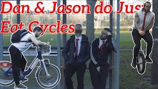 Dan & Jason do Just Eat Cycles: Bike vs Unicycle commute through Edinburgh