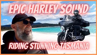 "Epic Harley Sound: Riding the Stunning Roads of Tasmania with Big Bert!"