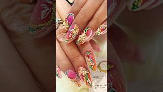 Delicate floral nail art on acrylic nails #nailart #flowernails #naildesign #nailstyle #nailtrends