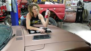 Emily Reeves Using Throttle Body & Air-Intake Cleaner on a 1978 Datsun 280Z