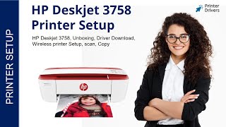 HP Deskjet 3758 Printer Setup | Printer Drivers | Wi-Fi setup | Unbox | HP Smart App Install