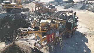 Rare Eagle Jaw Crusher Crushing Concrete | Hammer Mill & Screener Setup with Rebar Removal!