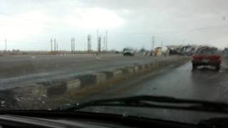 Rain and hail storm in Bilbes/egypt 11April 2015