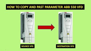 How to copy and paste parameters in ABB ACS 550 VFD. #abb550