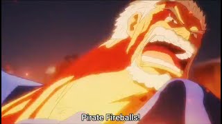 Garp used pirates as a fireballs 🔥💥🥵🥶 | one piece episode 1121 English subtitles #garp #1121