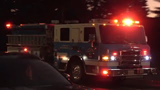 Fire Engines Responding to a Reported Structure Fire in Carmichael CA