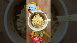 trying korean kimchi cheese instant noodles🧀 NOT RECOMMEND #food #noodles #korea