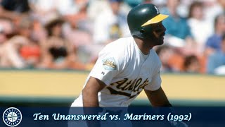 Oakland A's Offensive Outbursts Episode 26 vs. Seattle Mariners (1992)