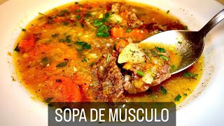 SOPA DE MÚSCULO E LEGUMES. FÁCIL, RÁPIDA E DELICIOSA!