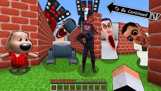 SKIBIDI TOILET & TV WOMAN CHASED ME in MAZE Minecraft TITAN SPEAKERMAN TV MAN CAMERAMAN Animation