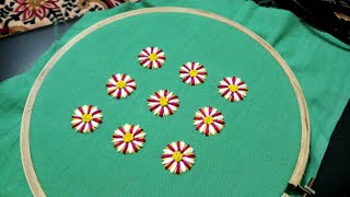 Beautiful allover small flower pattern, easy design with circles