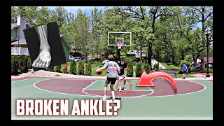 Intense 1v1 Basketball Game...*Broken Ankle*