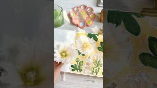 Drawing hollyhock flowers 🌸 #art #drawing #watercolor #pastel #illustration #pastelart