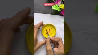 Diy handmade diya making at home😱/diy easy diya making🪔 #shorts #youtubeshorts #diwali #diyamaking