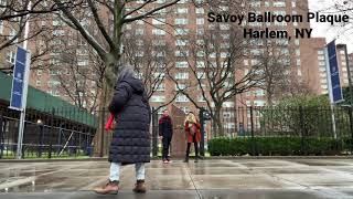 Paying Homage at The Savoy Plaque - Mikey & Nikki