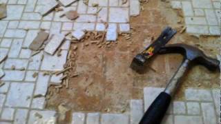 How To Remove Floor Tile with A Hammer and Chisel