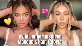 Kylie Jenner "Insta Baddie" Inspired Tutorial | Makeup + Hair 💛💖