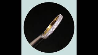 18K Yellow Gold Diamond Wedding Band For Women || Sarvada Jewels