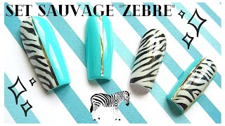 Set sauvage l NAIL ART ZEBRE l Tutoriel FACILE!🦓