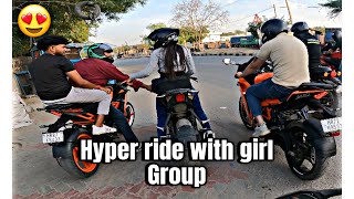 Sunday hyper ride with girl group ✌️|| hyper ride gone wrong