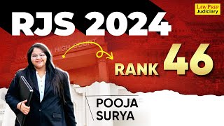 RJS 2024 full Interview | Pooja Surya | Rank - 46 | RJS Result 2024