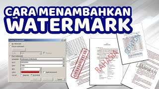 Menyisipkan WATERMARK di Microsoft Word | Memberi Tanda Air